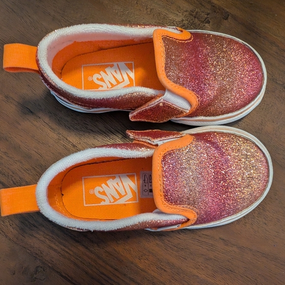 Vans Slip On V Glitter Shoes, Toddler Size 6 - Picture 6 of 9